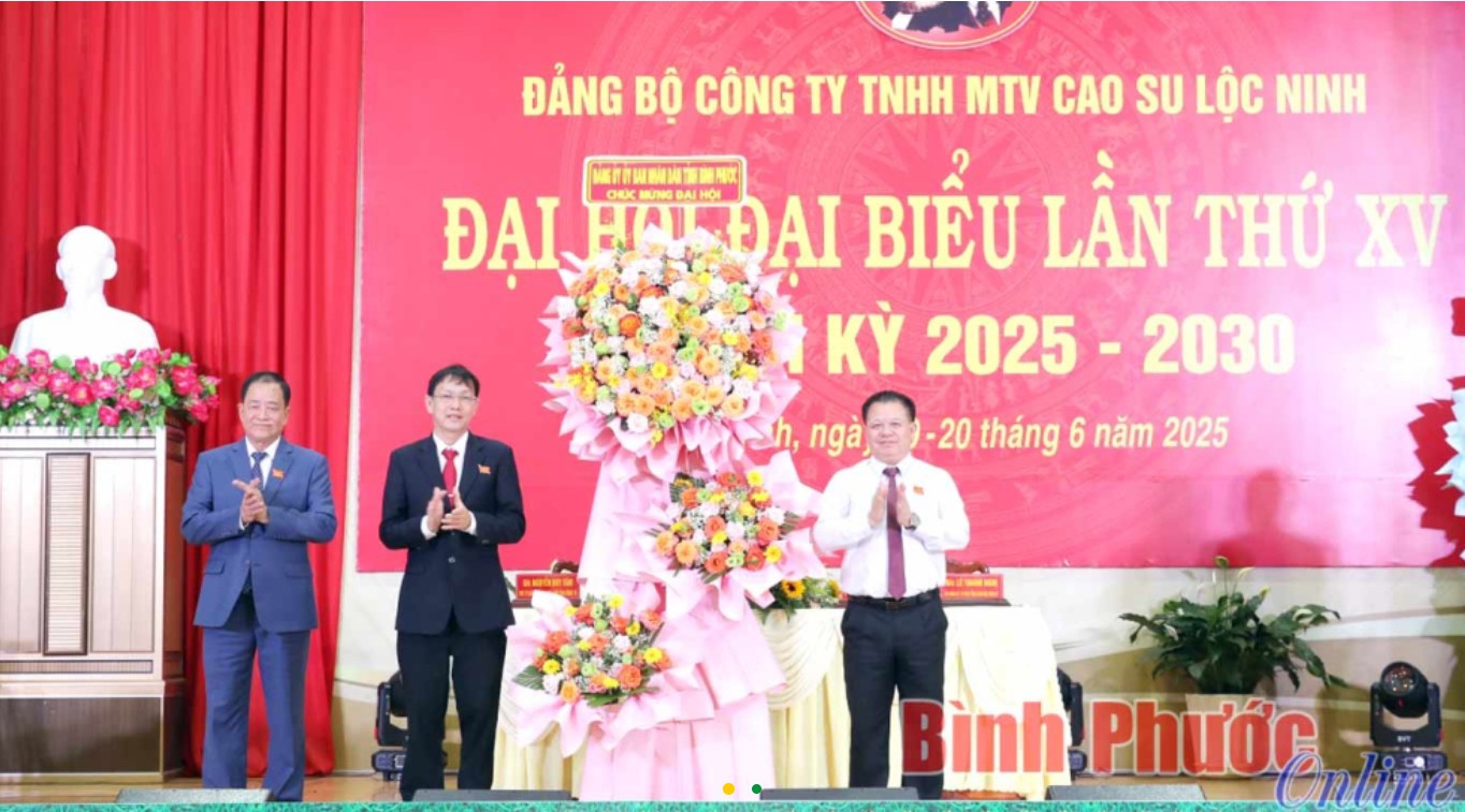 Đại hội Đảng bộ Công ty TNHHH MTV Cao su Lộc Ninh, Khoá XV, nhiệm kỳ 2025-2030